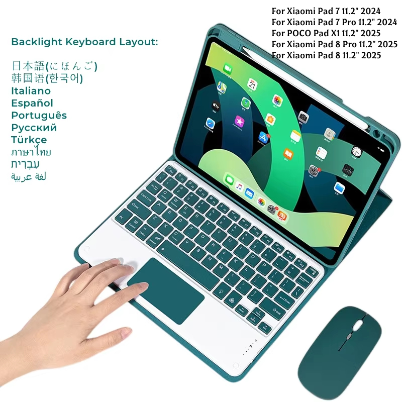 Gaming Keyboard And Mouse Wireless - Custodia con Tastiera Retroilluminata e Mouse