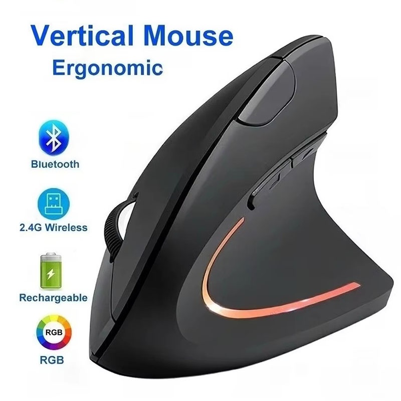Gaming Keyboard Bluetooth - Mouse verticale ergonomico compatibile con Bluetooth