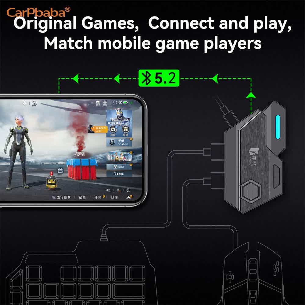 Gaming Keyboard And Mouse Converter For Mobile - Convertitore Mouse e Tastiera Mix SE/Lite,