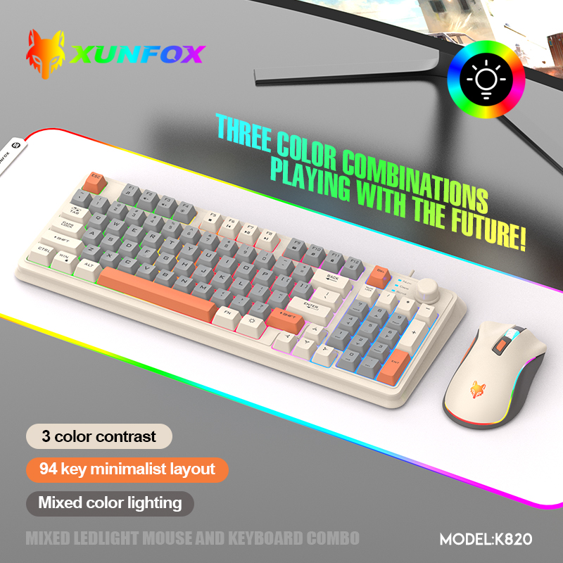 Gaming Keyboard And Mouse Combo - K820 Tastiera da gioco cablata USB