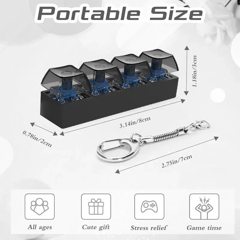 4 tasti pulsante dito giocatto - Gaming Keyboard Mechanical recensione e prezzo