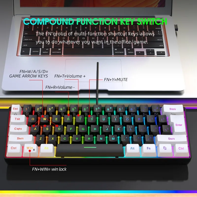 Kit Combo Tastiera e Mouse 60% - Gaming Keyboard And Mouse Combo recensione e prezzo